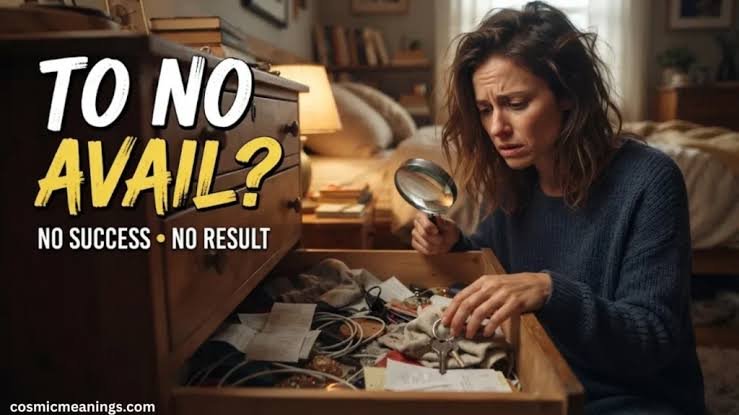 No Avail Means: Definition, Examples, Synonyms, and Correct Usage no avail means